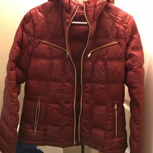 Michael kors hooded puffer jacket